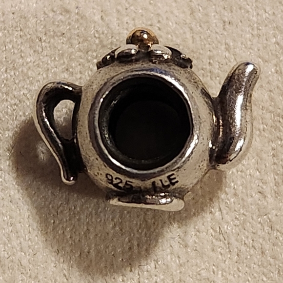 Pandora Teapot Charm 14k Gold and sterling silver 790250 Retired - Picture 6 of 8